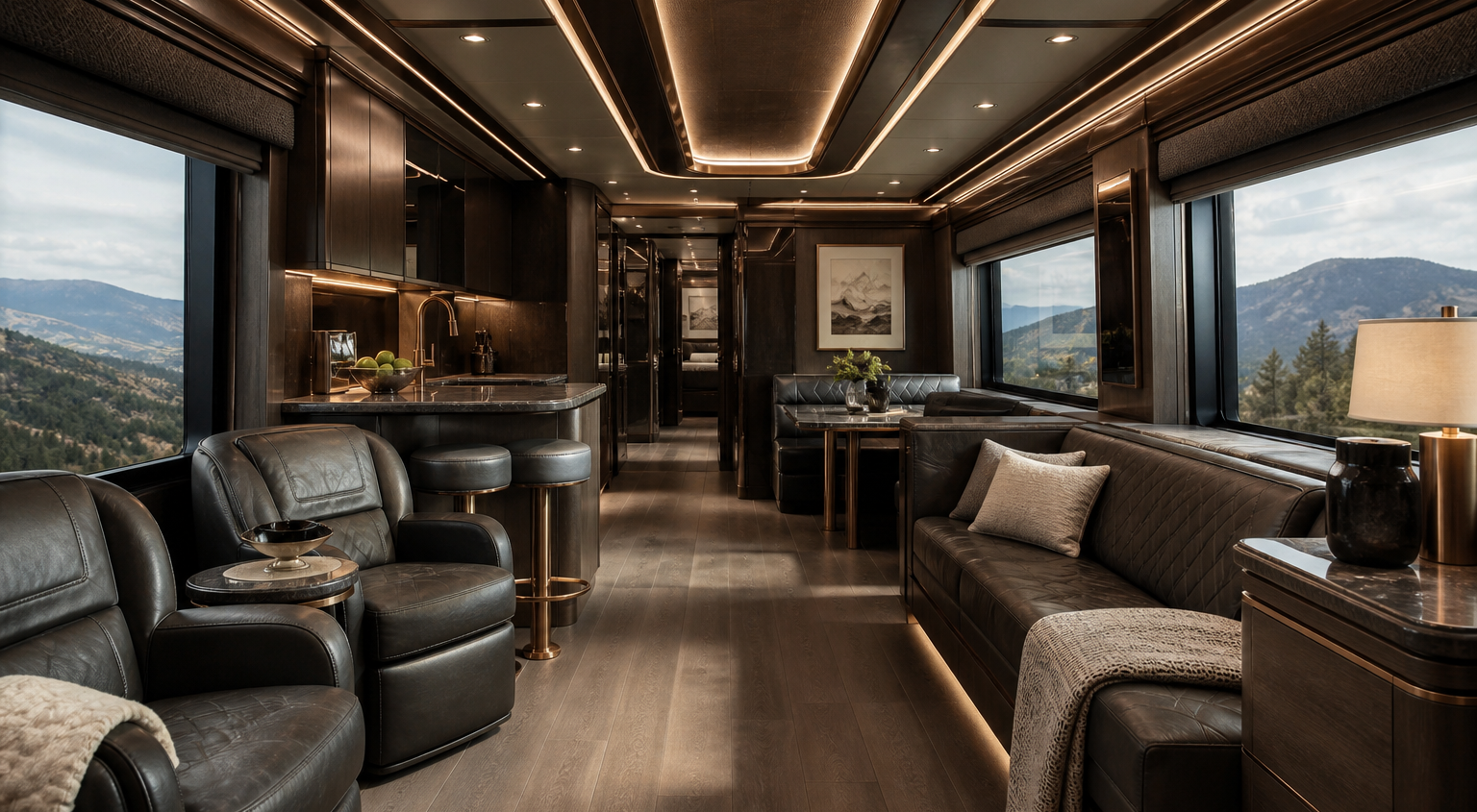 Inside a modern VIP coach